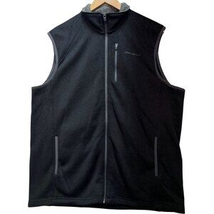 Eddie Bauer Men's Full Zip Cardigan Vest Sleeveless Stretch Size L Gray Pockets